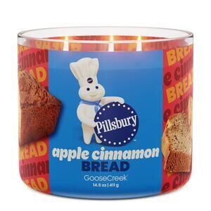 NEW! Goose Creek 3-Wick Pillsbury Apple Cinnamon Bread 14.5oz Candle